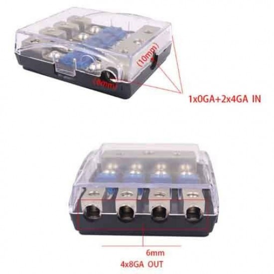 QCA-FH4W 4 Way Fuse Holder (x4 60A Fuses Included)