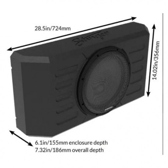 Stinger TXJWB12 12" 800W (400W RMS) Dual 4 ohm Voice Coil Swing Gate Mounted Car Subwoofer Enclosure - In stock at Distribution Centre