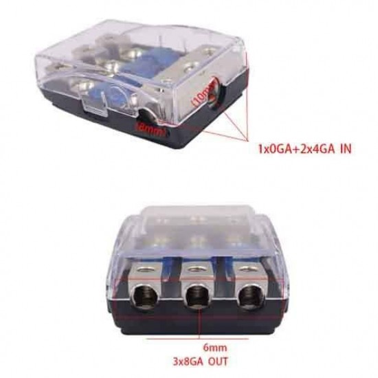 10562 QCA-FH3W 3 Way Fuse Holder (x3 60A Fuses Included)
