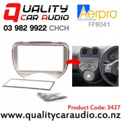 Aerpro FP8041 Stereo Fascia Kit for Nissan Micra (march) from 2011 to 2014 (silver)