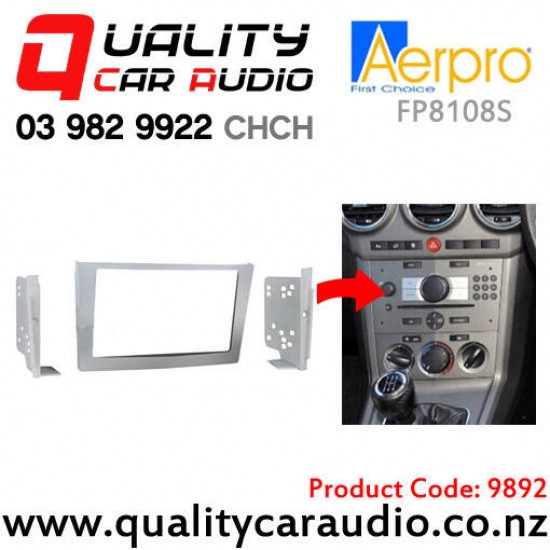 Aerpro FP8108S Stereo Fascia Kit for Holden, Opel from 2004 to 2013 (silver)
