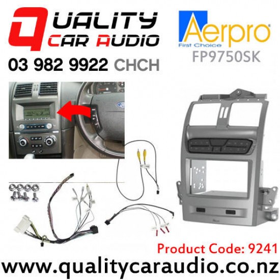 Aerpro FP9750SK Stereo Fascia Kit for Ford Falcon BA BF, Territory from 2002 to 2011 (silver) - In stock at Distribution Centre