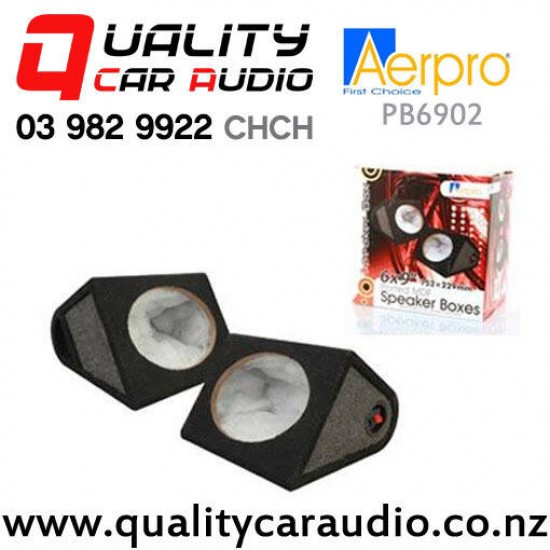 Aerpro PB6902 6x9" 12mm MDF Ported Speaker Boxes In Black Carpet (pair) with Easy Payments