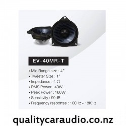 Alpine EV-40MR-T EV-Series 4" Component Speaker System for Tesla (Pair)