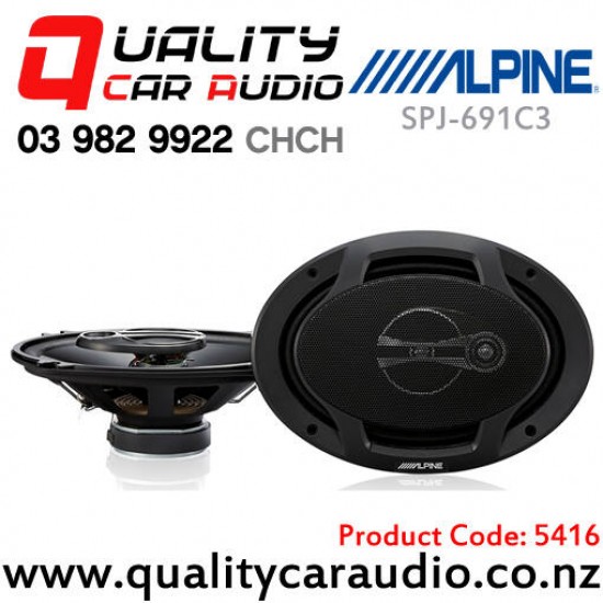 Alpine SPJ-691C3 6x9" 400W (60W RMS) 3 Ways Coaxial Car Speakers (pair)
