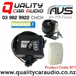 AVS A4 Dual Immobilizer Shock Sensor Battery Back-up Siren Bonnet & Doors Protect + PIR Sensor Fitted from $849 - Christchurch Only