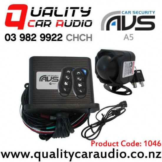 AVS A5 Dual Immobilizer Glass & Shock Sensor Back-up Siren Bonnet & Doors Protection Fitted From $699 - Christchurch Only