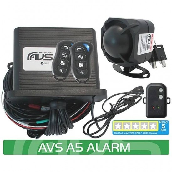 AVS A5 x2 Immobilisers 5 Stars Car Alarm + AVS AVSFT802 4G GPS Tracker - Christchurch Installed Only Fitted from $1019