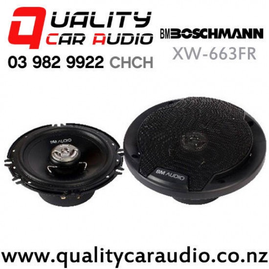 Boschmann XW-633FR 6.5" 300W (95W RMS) 2 Way Coaxial Car Speakers (pair)