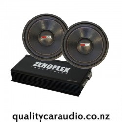 Dual ZeroFlex TKO-15 15" 1000W RMS Car Subwoofer & NZ2000D 2000W RMS Mono Car Amplifier