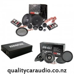 Best Deal! ZeroFlex NZ4120 (4 Channels Amp) + EFX65C (6.5" Component Spk) + EFX602 (6.5" Coaxial Spk) Combo Deal