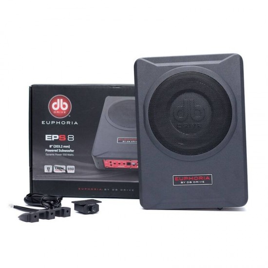 DB Drive EPS8 8" 225W RMS Under Seat Active Car Subwoofer