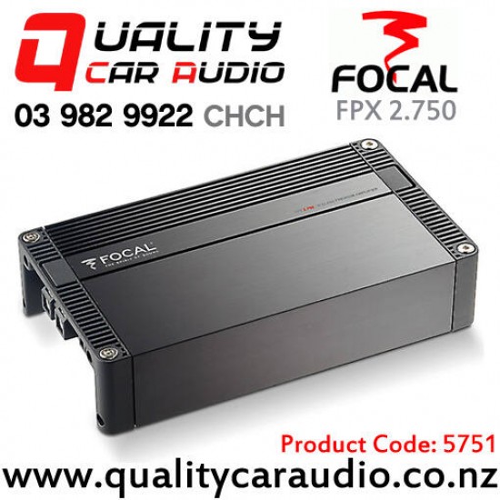 Focal FPX 2.750 2 channel 770W x1 RMS Bridgeable Compact Car Amplifier - In Stock At Distribution Centre