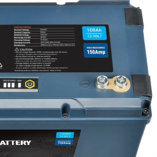 Projecta LB100-BT 100AH 12V LITHIUM BATTERY BLUETOOTH - In stock at Distribution Centre (Online Only, No Pick up from store)