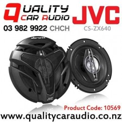 10569 JVC CS-ZX640 6.5" 350W (50W RMS) 4 Way Coaxial Car Speakers (pair)