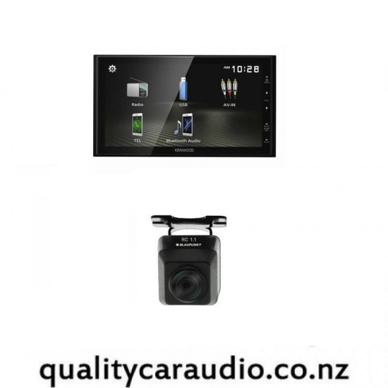 Kenwood DMX1029BT Bluetooth USB NZ Tuners 2x Pre Outs Car Stereo + Blaupunkt RC1.1 Camera Combo Deal