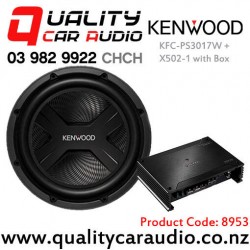 Kenwood KFC-PS3017W 12" 2000W Subwoofer & X502-1 500W RMS Mono Channel Class D Amplifier with Box