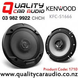 Kenwood KFC-S1666 6.5" 300W (30W RMS) 2 Way Coaxial Car Speakers (pair)