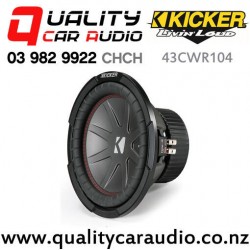 Kicker 43CWR104 CompR 10" 800W (400W RMS) Dual 4 ohm Voice Coils Car Subwoofer with Easy Finance