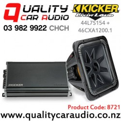 Kicker 46CXA1200.1 1200W Mono Channel Amplifier + 44L7S154 Solo-Baric L7S Series 15" 2000W Car Subwoofer Combo Deal