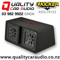 Kicker 45DL7R122 Dual 12" 2400W (1200W RMS) 2 ohm Voice Coil Car Subwoofer Enclosure