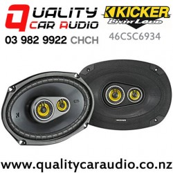 Kicker 46CSC6934 6x9" 450W (150W RMS) 3 Way Coaxial Car Speakers (pair)