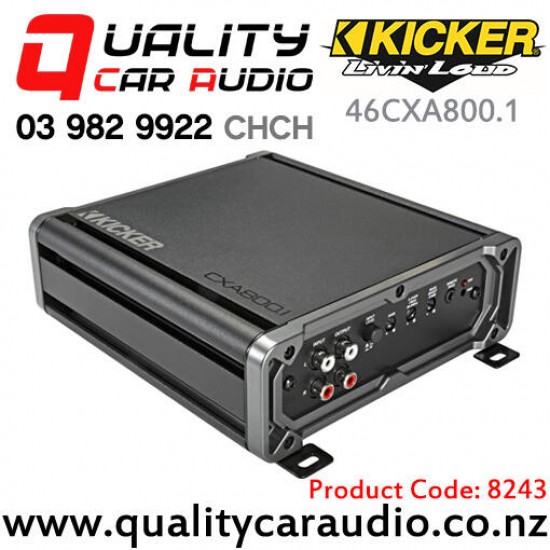 Kicker 46CXA800.1 800W RMS Mono Channel Class D Car Amplifier