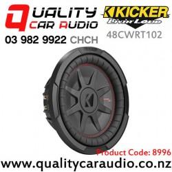 Kicker 48CWRT102 10" 800W (400W  RMS) Dual 2 ohm Voice Coil Shallow Car Subwoofer