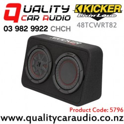 Kicker CompRT 48TCWRT82 Single 8" 600W (300W RMS) 2 ohm Car Subwoofer Enclosure with passive radiator