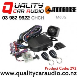 292 Mongoose M60G 5 Stars 2x Immobilizer, Impact Sensor, Glass Breaking Sensor, Door & Bonnet Protection and More Car Alarm