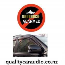 SET OF TWO MONGOOSE EXTERNAL WINDOW STICKERS