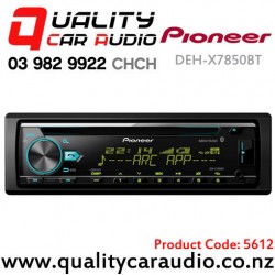 Pioneer DEH-X7850BT Bluetooth CD Dual USB (front and rear) AUX Ipod NZ Tuners 3x Pre Outs Car Stereo