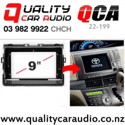 QCA 22-199 9" Stereo Fascia Kit for Toyota Estima from 2006 to 2016 (gloss black)