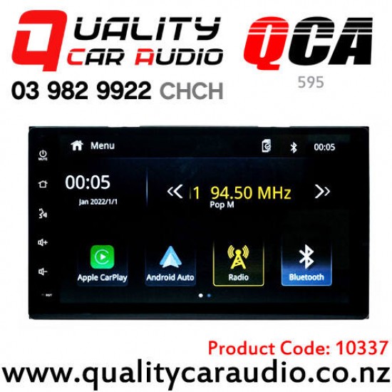 QCA-595 Toyota Extra Wide  230mm x 130mm Wireless Apple CarPlay Android Auto Bluetooth USB NZ Tuners Car Stereo - In stock at Distribution Centre