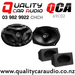 JVC CS-DF6920 6x9" 400W (30W RMS) 2 Way Coaxial Car Speakers (pair) + 6x9" Boxes