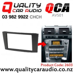 QCA-AVS01 Double Din Stereo Fascia Kit for Toyota Avensis from 2002 to 2008 (Black)