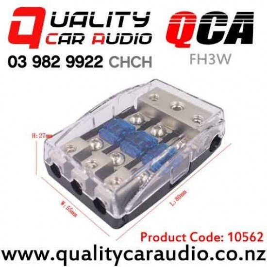 10562 QCA-FH3W 3 Way Fuse Holder (x3 60A Fuses Included)