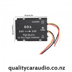 QCA-VR60 24V - 12V Car Stereo Converter with 60A Outputs