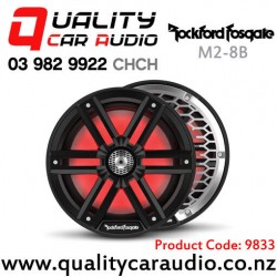 In stock at NZ Supplier, Special Order Only -  Rockford Fosgate M2-8B 8" 1000W (250W RMS) 2 Way Coaxial Marine Speakers (pair)