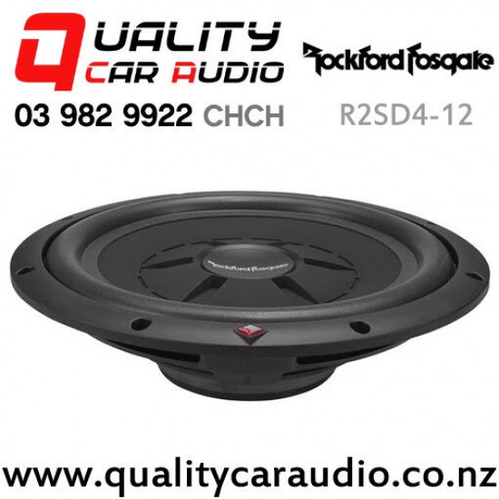 Rockford Fosgate R2SD4-12 12" 500W (250W RMS) Dual 4 ohm Voice Coil Shallow Car Subwoofer with Easy Payments