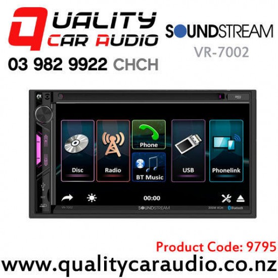 SoundStream VR-7002 Bluetooth USB DVD AUX Android Phone Link NZ Tuners 3x Pre Outs Car Stereo