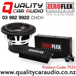 ZeroFlex EVO-12 12" 3000W Subwoofer & NZ1500D 1500W RMS 2/1 Channels Amplifier Combo Deal