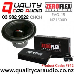 ZeroFlex EVO-15 15" 1500W RMS Subwoofer & NZ1500D 1500W RMS 2/1 Channels Amplifier Combo Deal