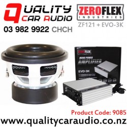 ZeroFlex ZF121 12" 2000W RMS Subwoofer & EVO-3K 3000W RMS Mono Channel Class D Amplifier Combo Deal