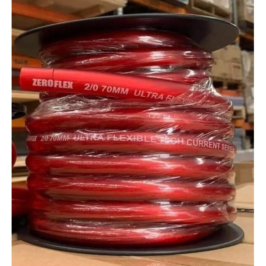 ZeroFlex ZF2015R 2/0 Gauge 70mm CCA Power Cable 15 meter (RED)